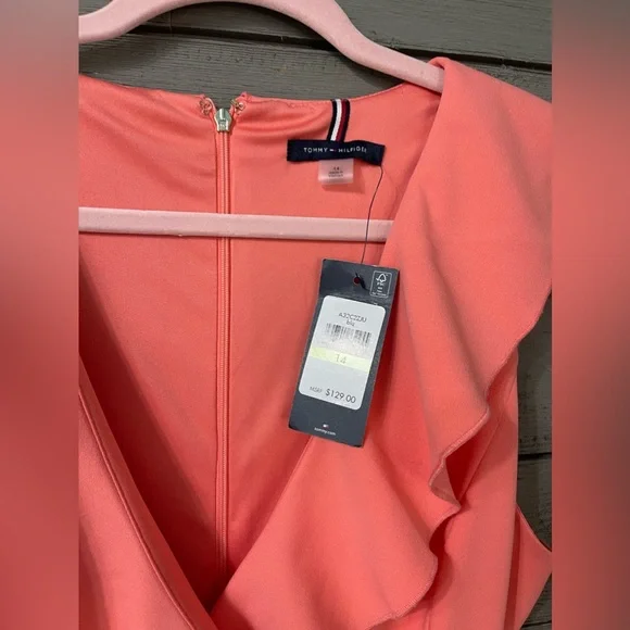 SWEET NWT Tommy Hilfiger Sleeveless Ruffled Jumpsuit Sz 14 - Picture 8 of 8